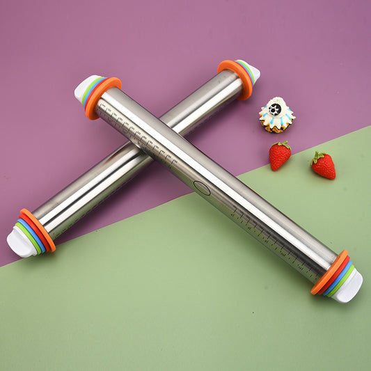 Adjustable thickness rolling pin