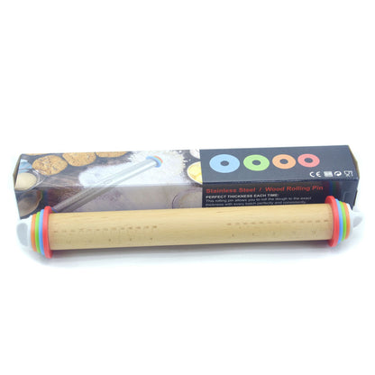 Adjustable thickness rolling pin