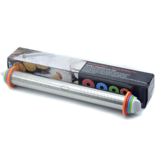 Adjustable thickness rolling pin