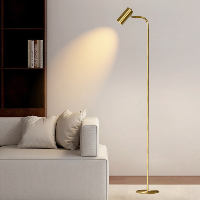 Adjustable Three-Head Floor Lamp with Three-Color Lighting