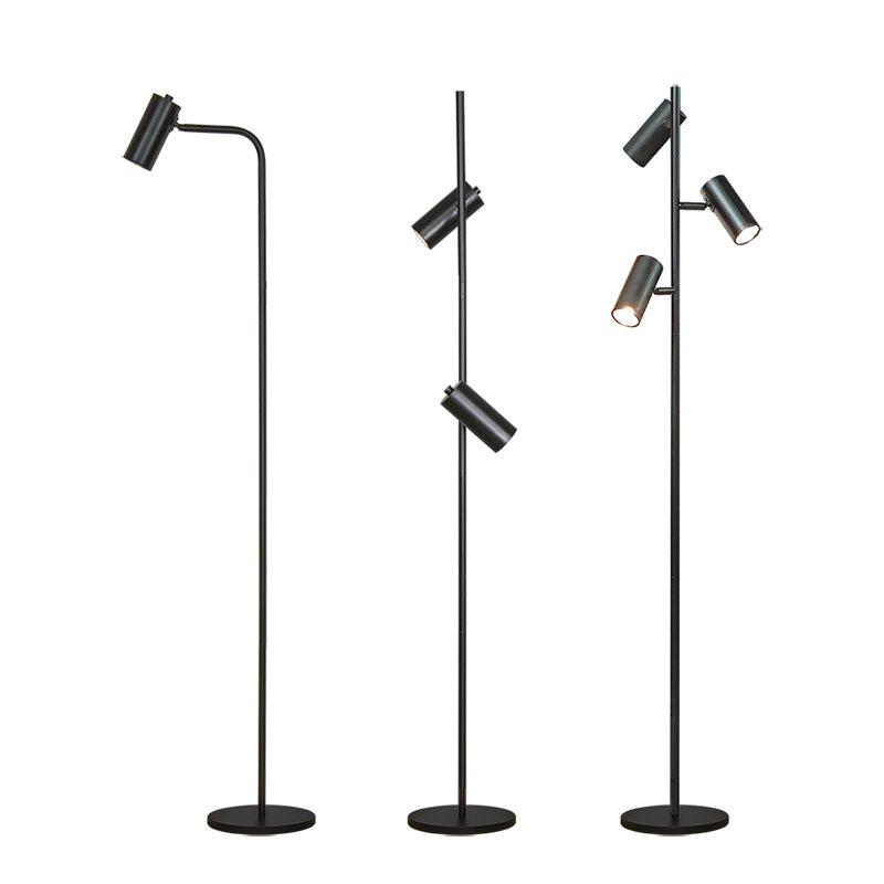 Adjustable Three-Head Floor Lamp with Three-Color Lighting