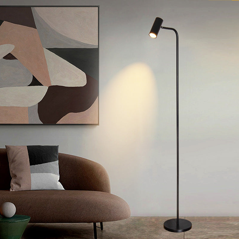 Adjustable Three-Head Floor Lamp with Three-Color Lighting