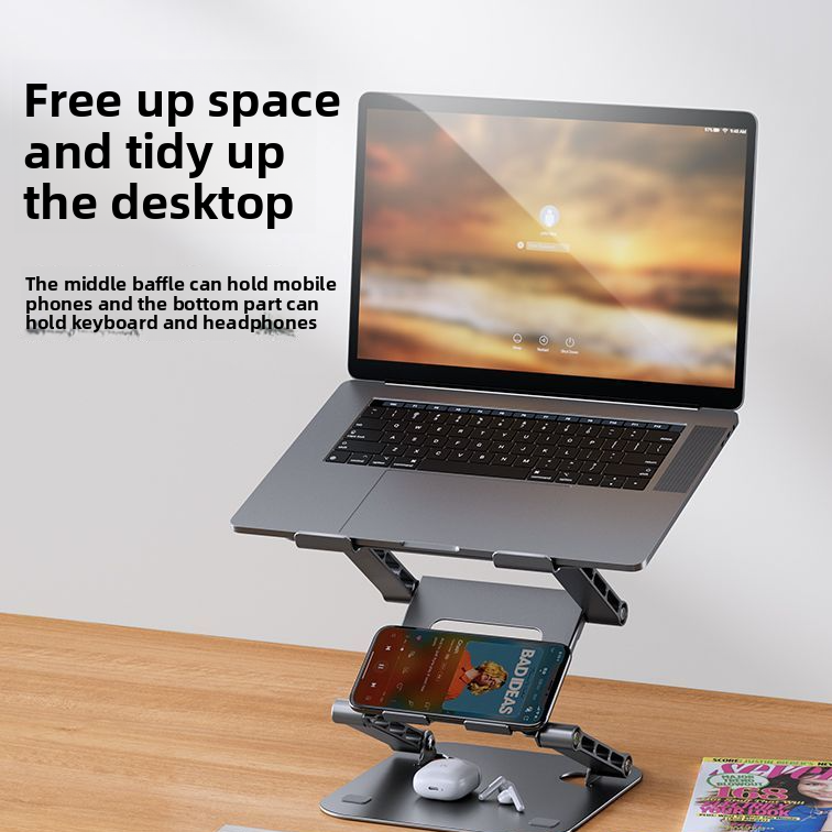 Adjustable Three-Tier Laptop Stand