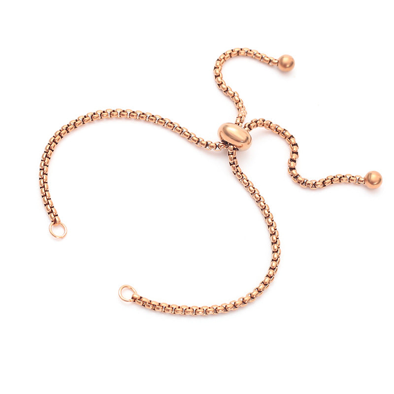 Adjustable Titanium Steel Gold Plated Bracelet