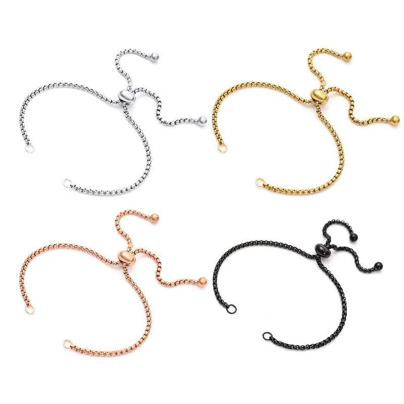 Adjustable Titanium Steel Gold Plated Bracelet