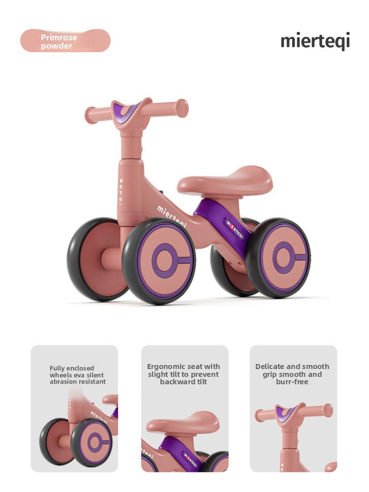 Adjustable Toddler Scooter Walker with Anti-Rollover Design