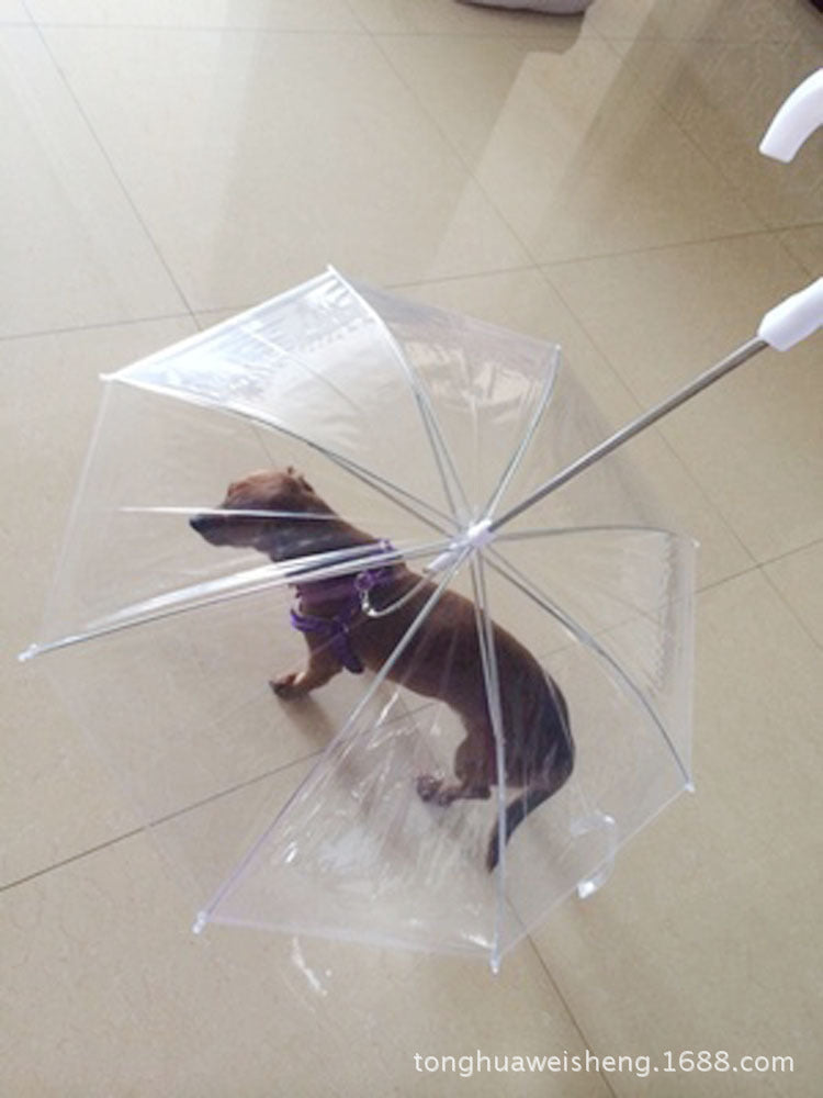 Adjustable Transparent Pet Rain Umbrella