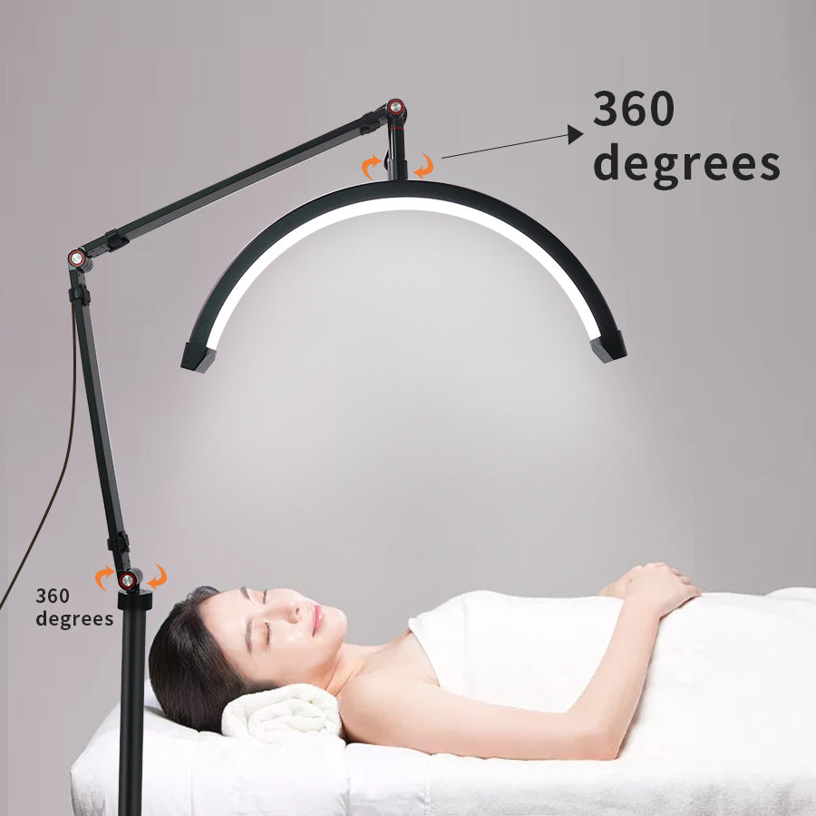 Adjustable U-Shape LED Beauty Floor Lamp