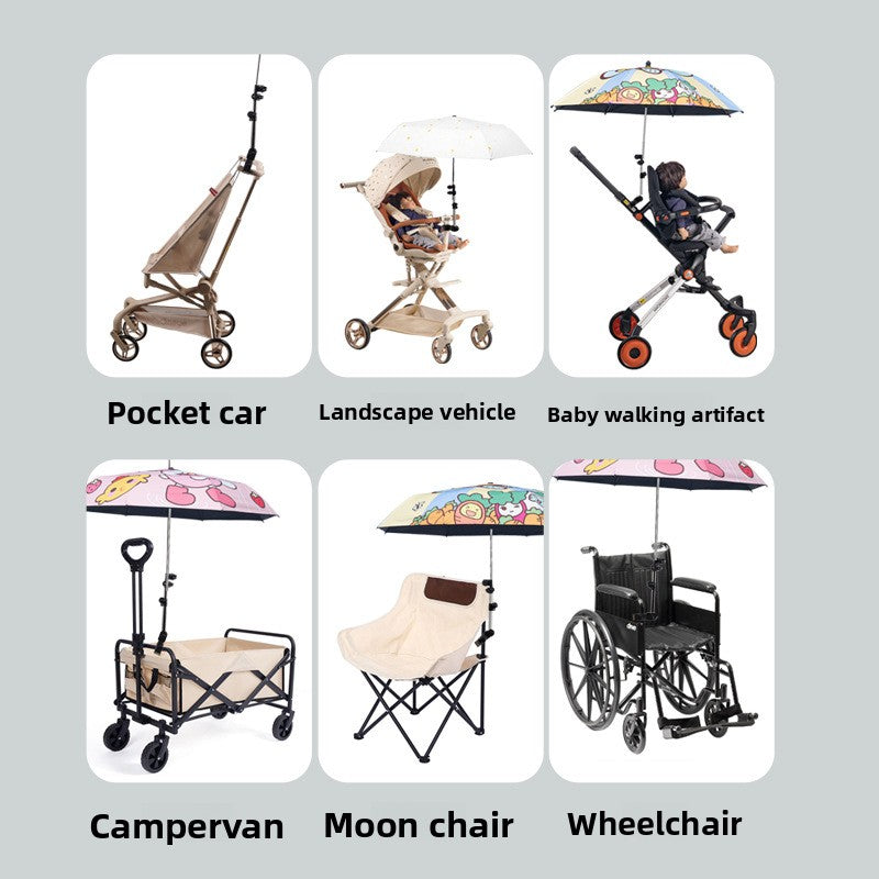 Adjustable Umbrella Holder for Stroller and Outdoor Use