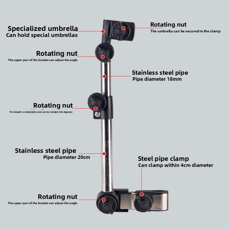 Adjustable Umbrella Holder for Stroller and Outdoor Use