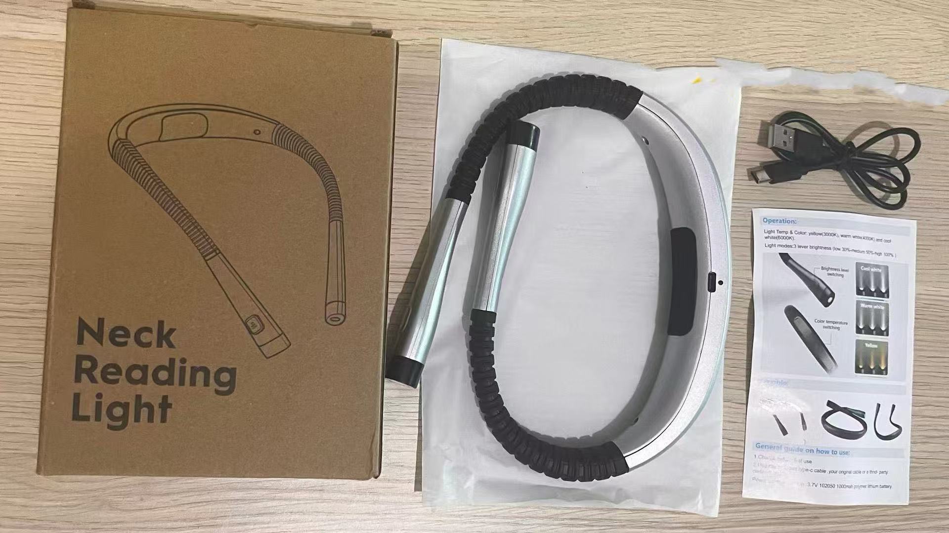 Adjustable USB Rechargeable LED Neck Lamp