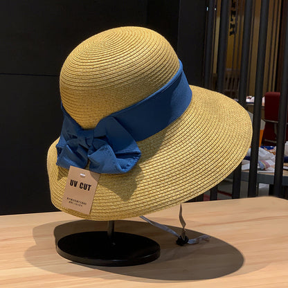 Adjustable UV Protection Wide Brim Straw Sun Hat
