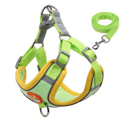 Adjustable Vest Dog Harness with Reflective Rope