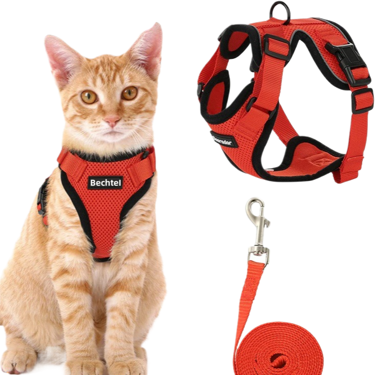 Adjustable Vest-Style Pet Traction Rope with Reflective Design
