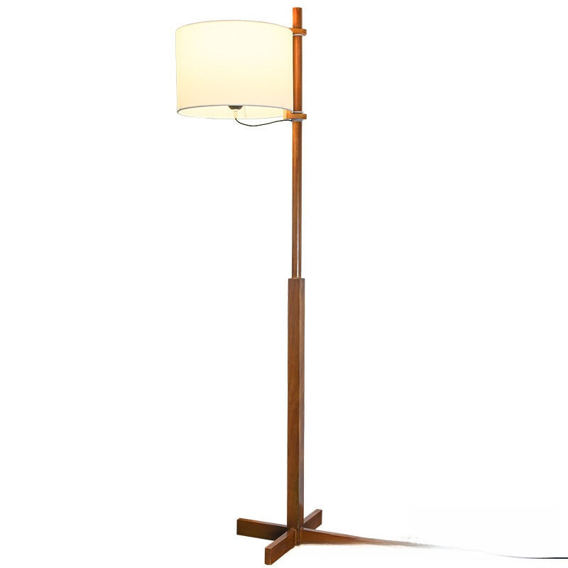 Adjustable Vintage Wood Floor Lamp with LED