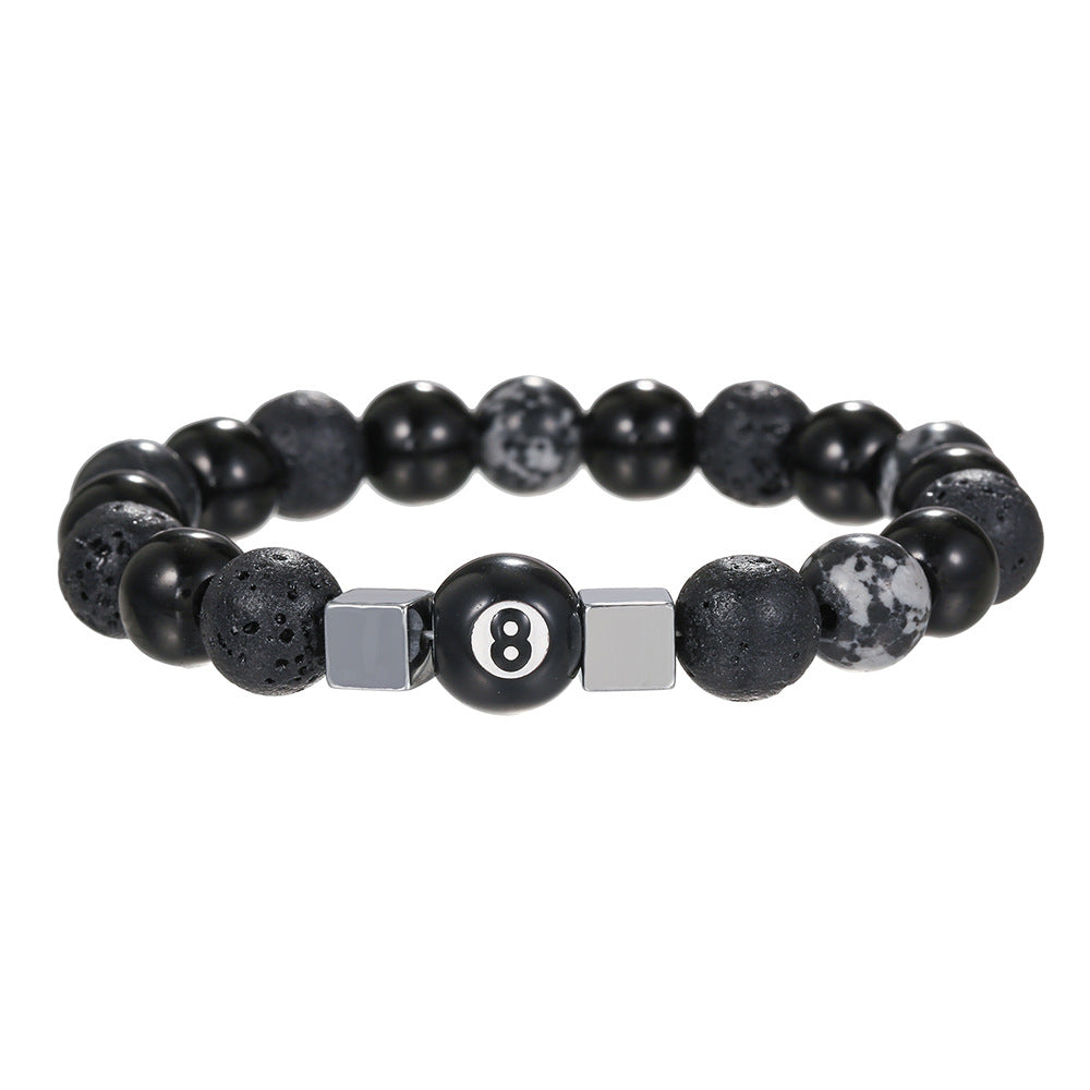 Adjustable Volcanic Stone Beaded Bracelet