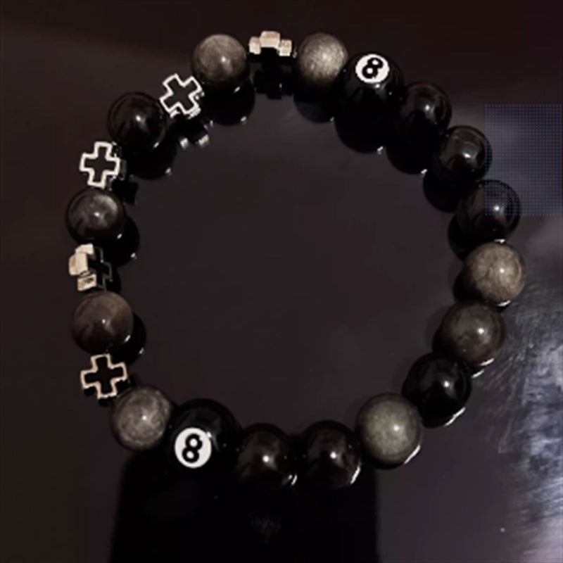 Adjustable Volcanic Stone Beaded Bracelet