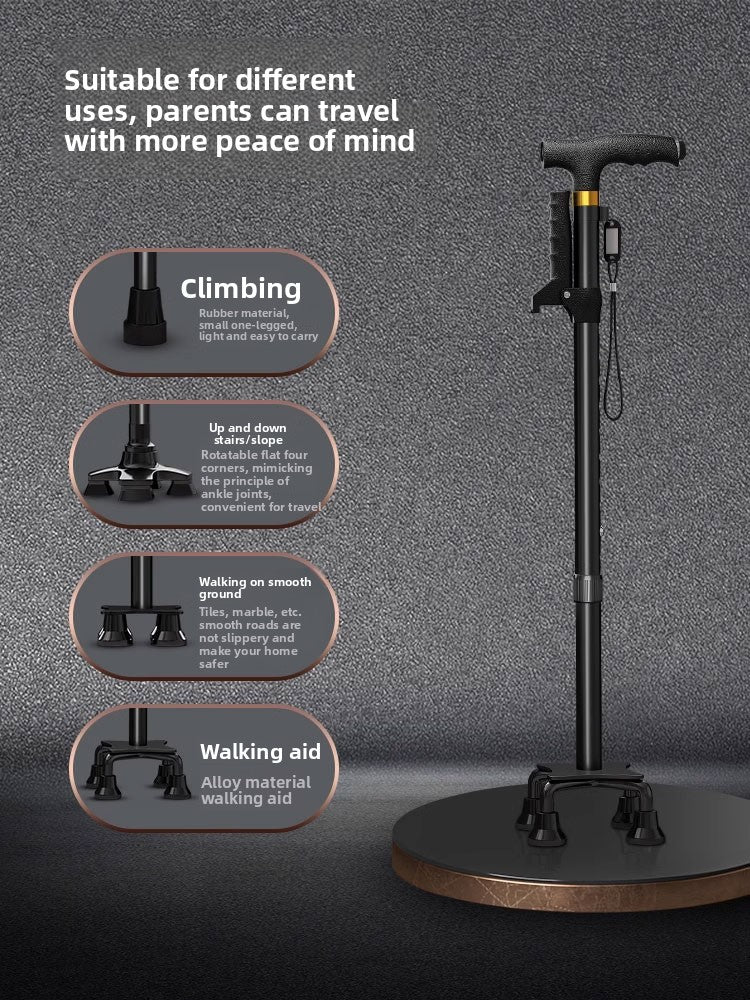 Adjustable Walking Cane with Anti-Slip Base