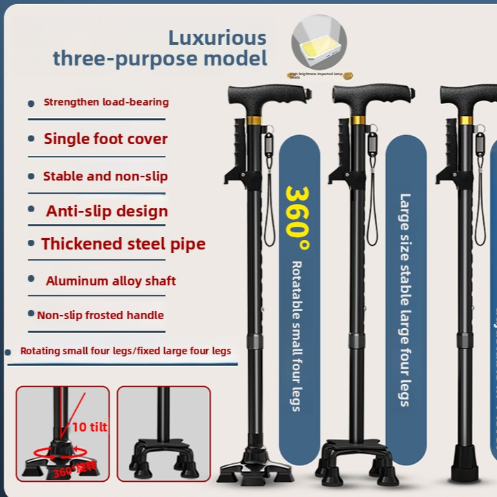 Adjustable Walking Cane with Anti-Slip Base