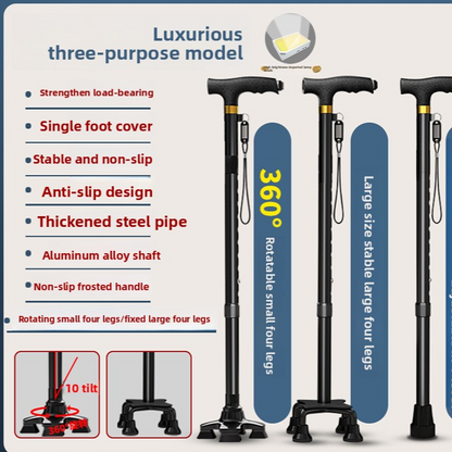 Adjustable Walking Cane with Anti-Slip Base