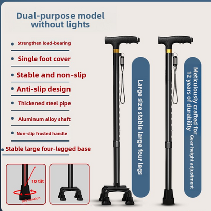 Adjustable Walking Cane with Anti-Slip Base
