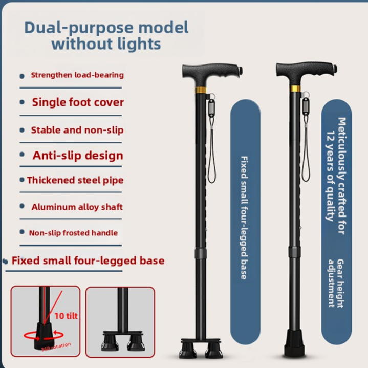 Adjustable Walking Cane with Anti-Slip Base