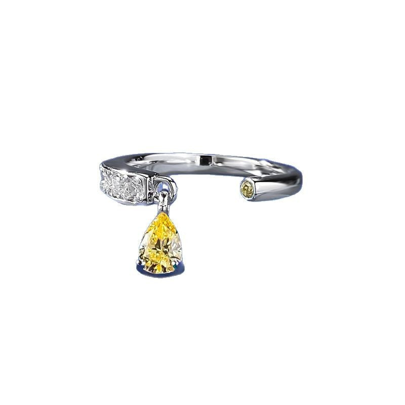 Adjustable Water Drop Diamond Ring