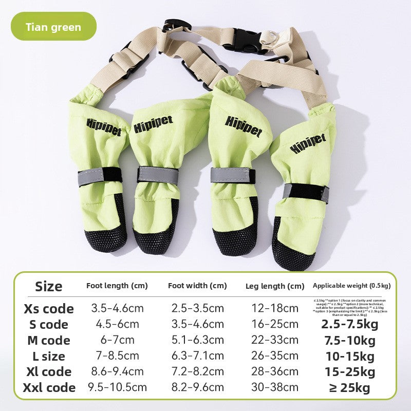 Adjustable Waterproof Dog Shoes with Anti-Slip Design