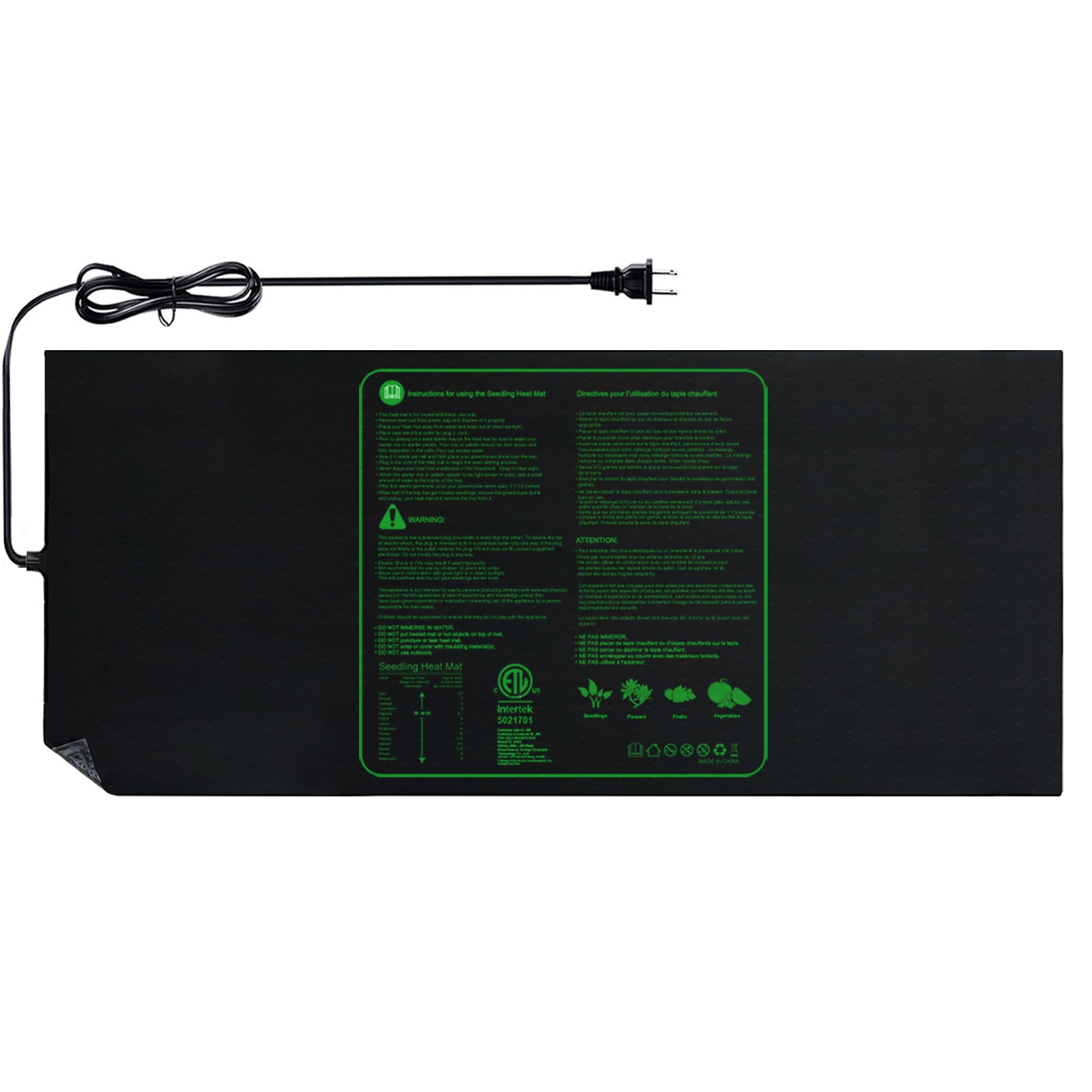 Adjustable Waterproof Heating Pad for Plants and Reptiles
