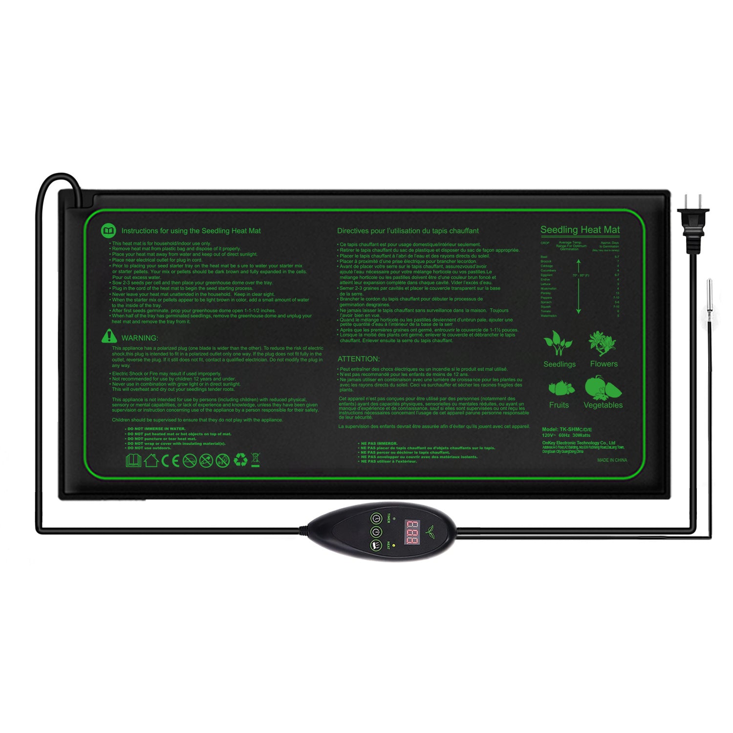 Adjustable Waterproof Heating Pad for Plants and Reptiles