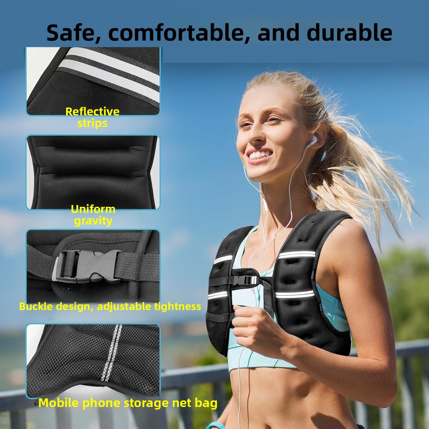 Adjustable Weight Vest for Fitness Training
