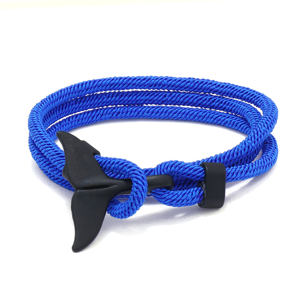Adjustable Whale Tail Anchor Bracelet