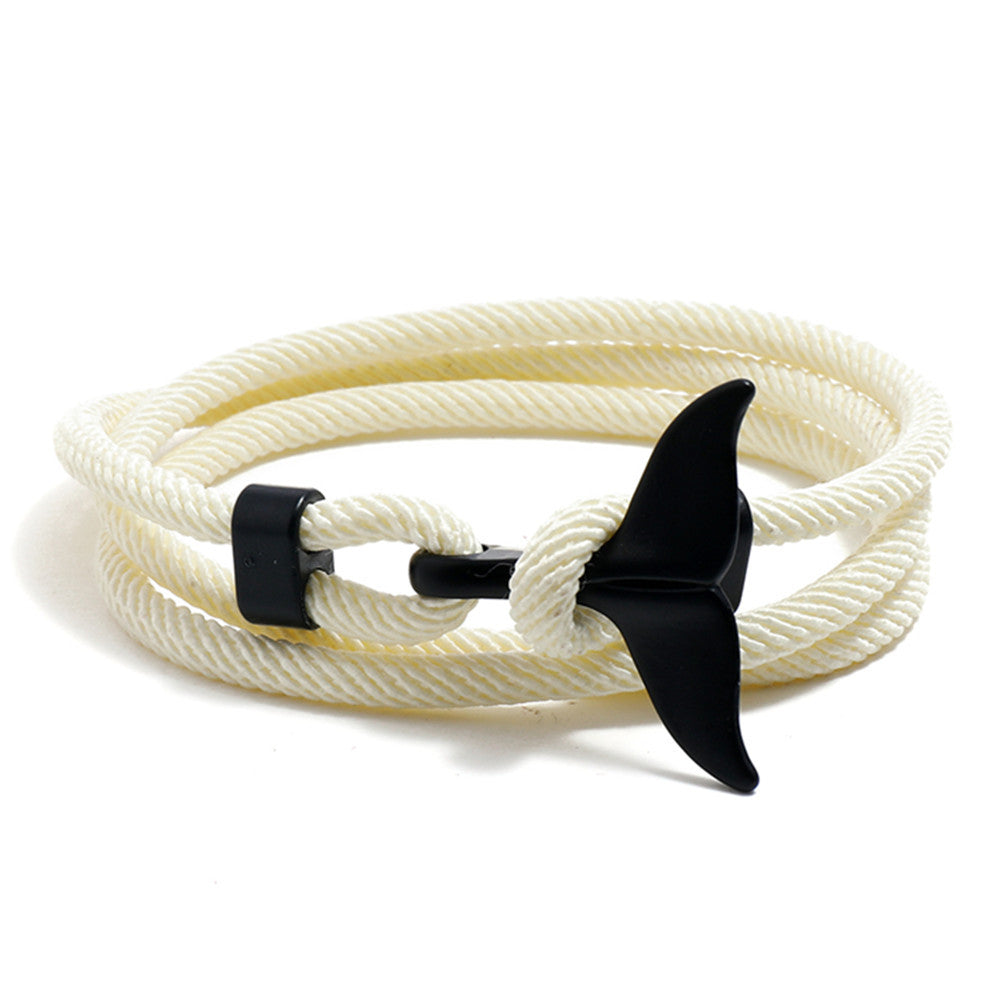 Adjustable Whale Tail Anchor Bracelet