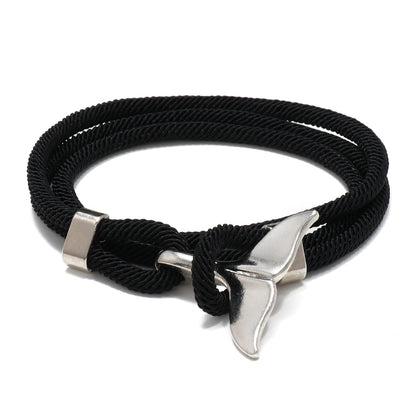 Adjustable Whale Tail Anchor Bracelet