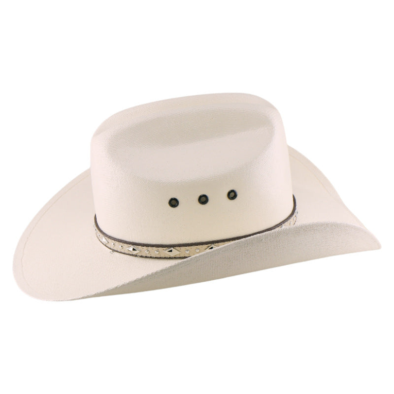 Adjustable Wide Brim Straw Cowboy Hat