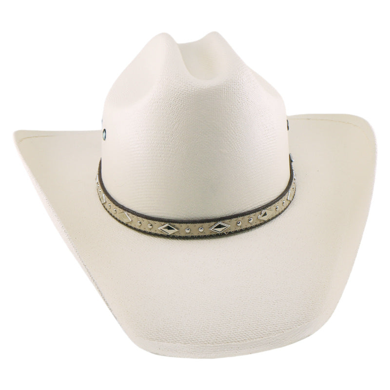Adjustable Wide Brim Straw Cowboy Hat