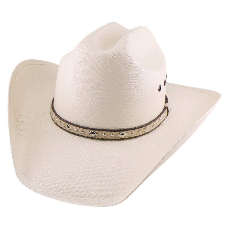 Adjustable Wide Brim Straw Cowboy Hat