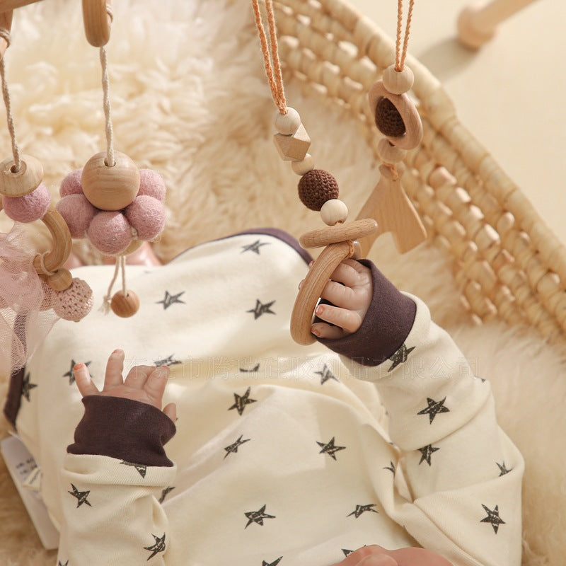 Adjustable Wooden Baby Fitness Gym