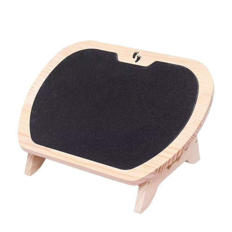 Adjustable Wooden Footrest with Calf Support