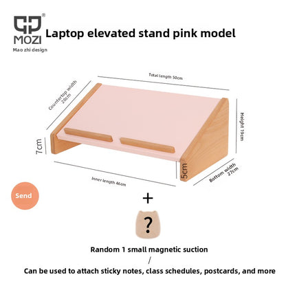 Adjustable Wooden Laptop Stand with Storage Drawer