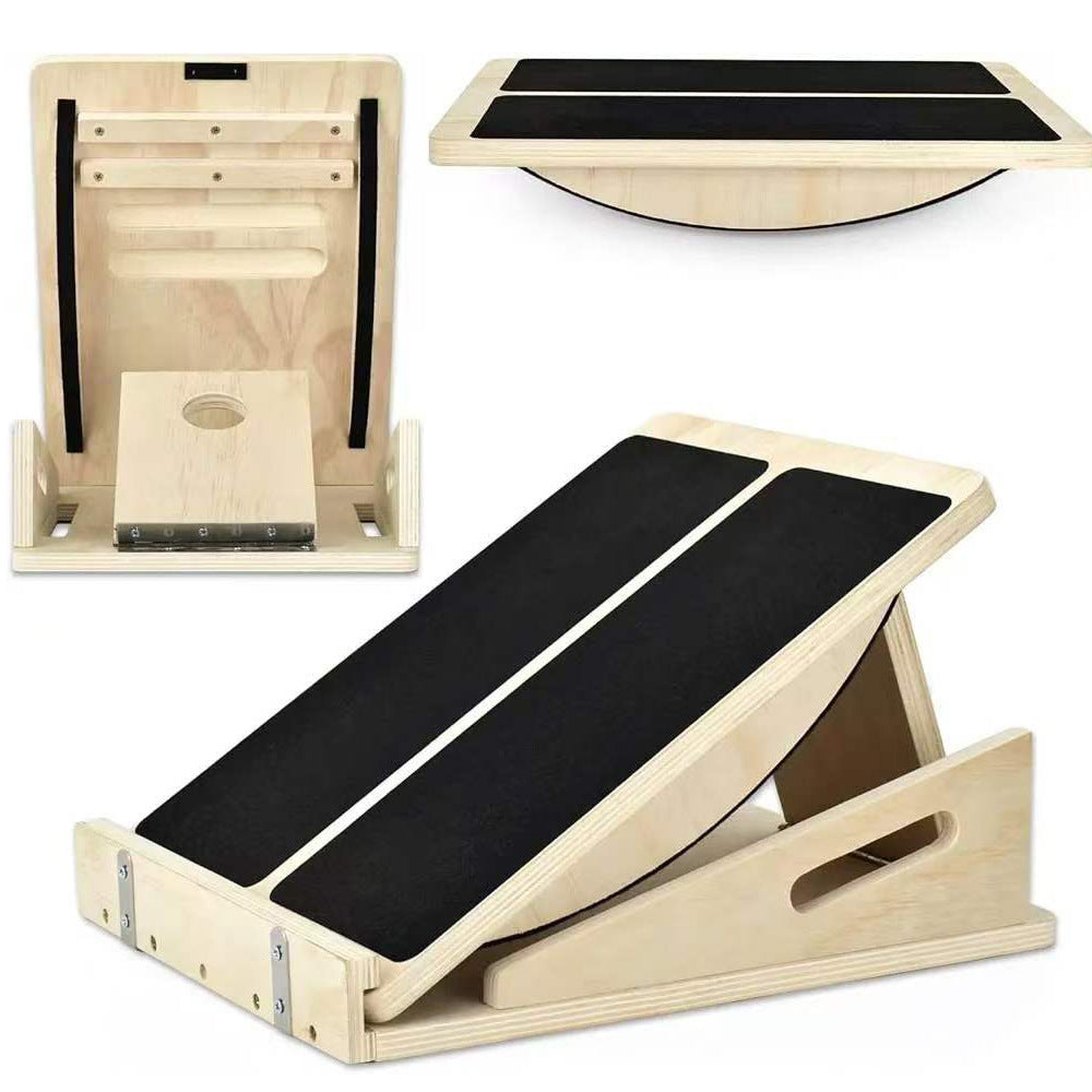 Adjustable Wooden Stretching Board and Balance Trainer