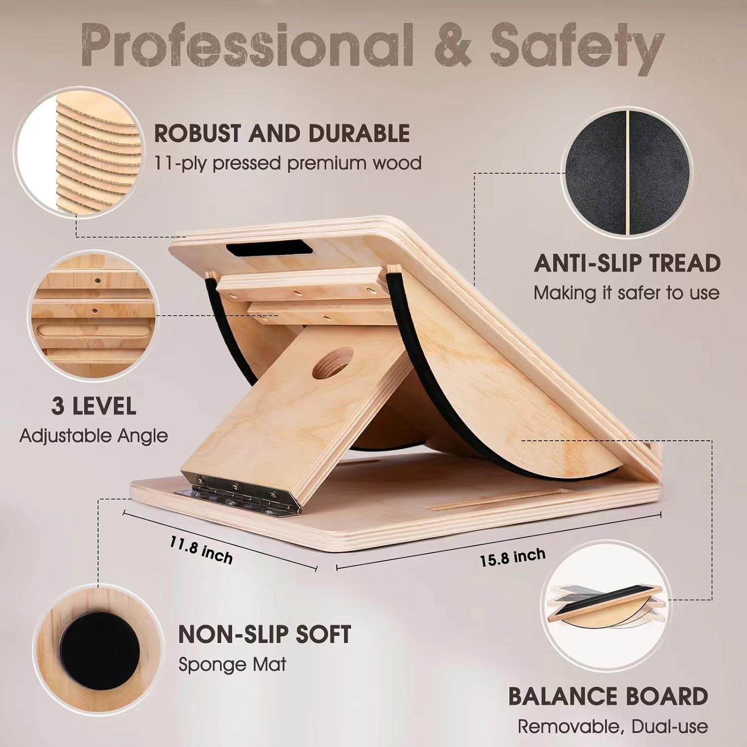 Adjustable Wooden Stretching Board