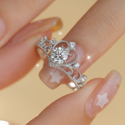 Adjustable Zircon Crown Ring