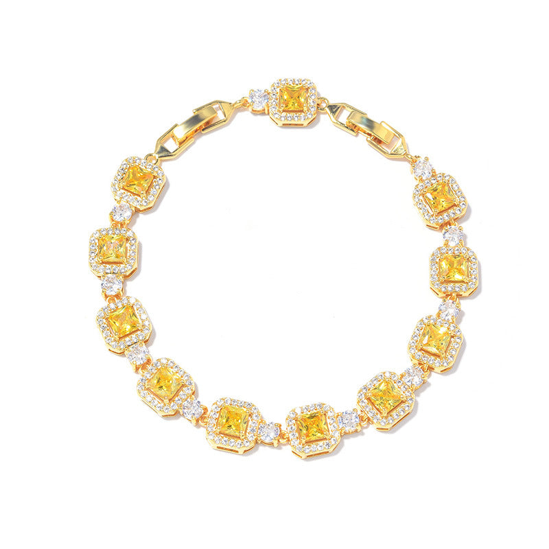 Adjustable Zircon Gemstone Bracelet