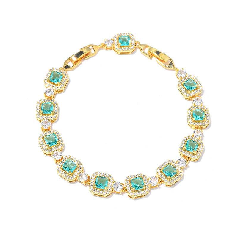 Adjustable Zircon Gemstone Bracelet