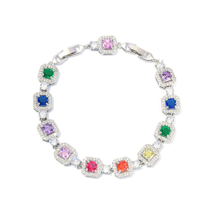 Adjustable Zircon Gemstone Bracelet