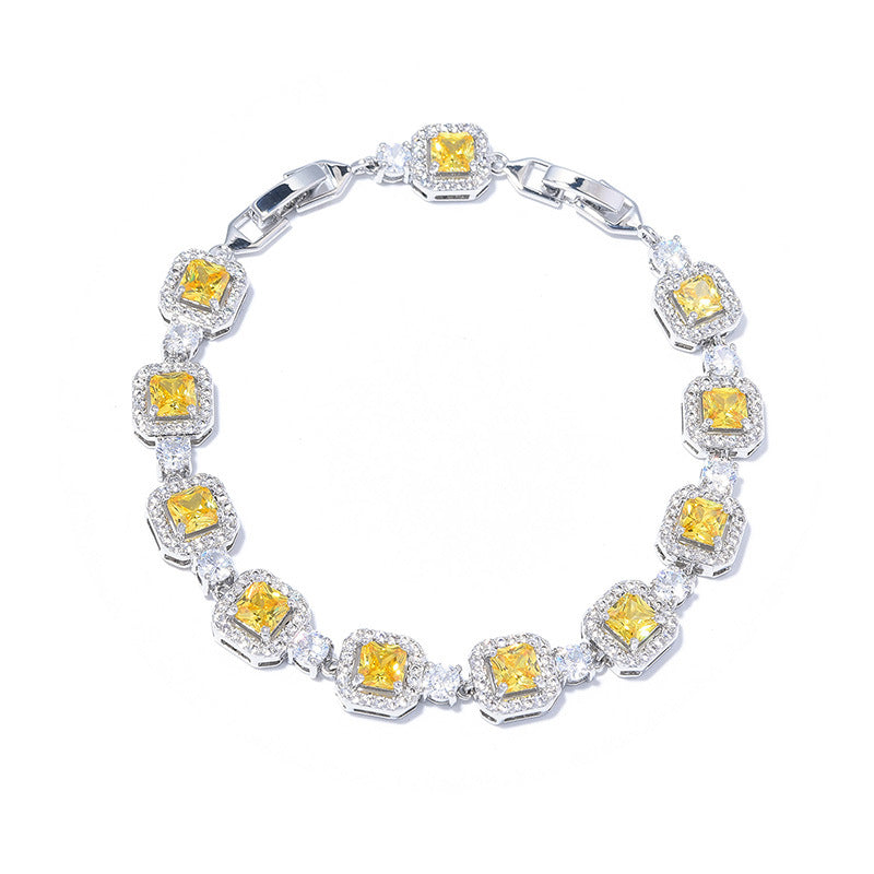 Adjustable Zircon Gemstone Bracelet