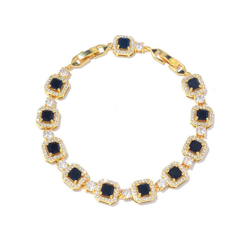 Adjustable Zircon Gemstone Bracelet
