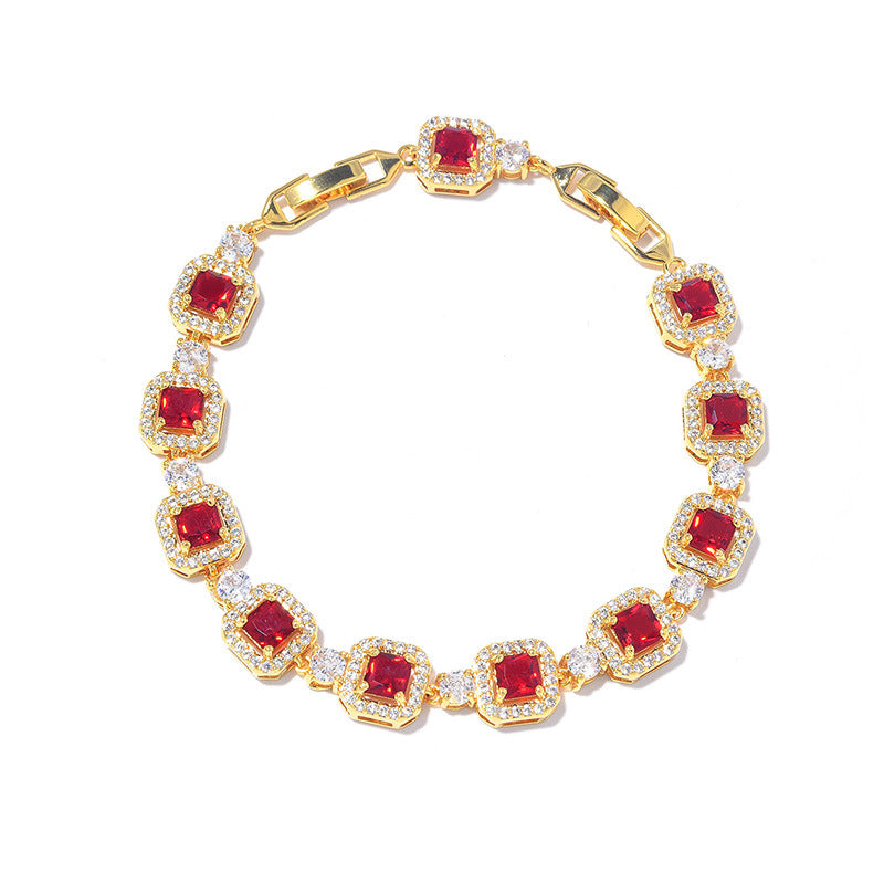Adjustable Zircon Gemstone Bracelet