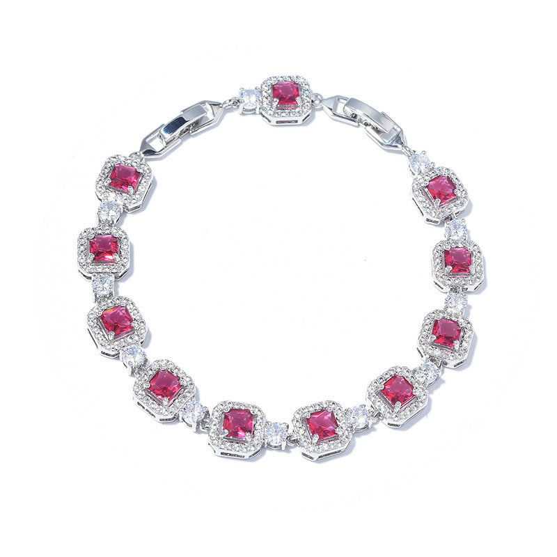 Adjustable Zircon Gemstone Bracelet